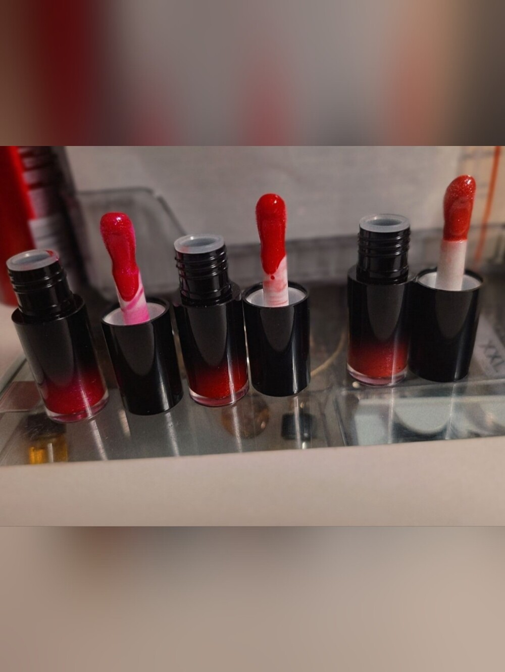 Red Lipstick Trio - Shimmery Red Shades